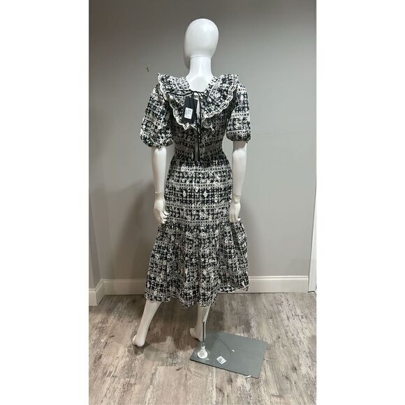 En Saison Alessandra Cotton Eyelet Midi Dress Size Small - Picture 13 of 16